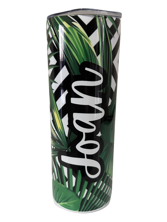 Chevron Plant Stainless Steel Skinny Tumbler