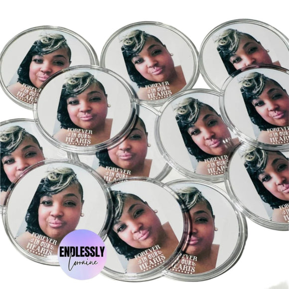 Personalized Acrylic Photo Button Pins