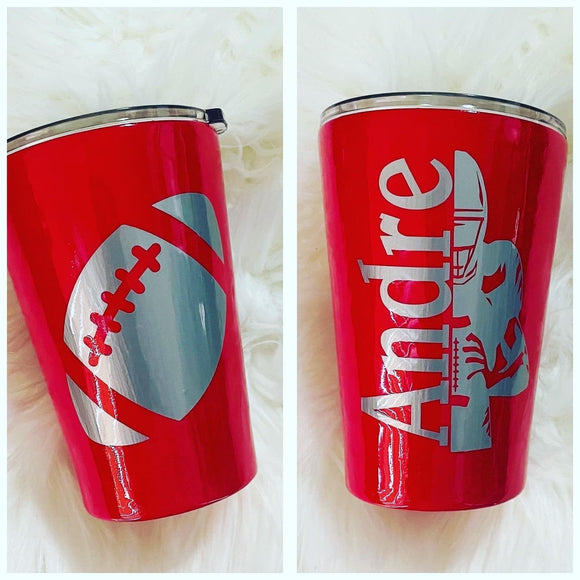 Kids Football Stainless Steel Drink Tumbler