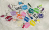 Acrylic keychain with vinyl name or text - Endlessly Lorraine