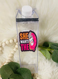 Customizable 17 oz Milk Carton Shaped Water Bottles